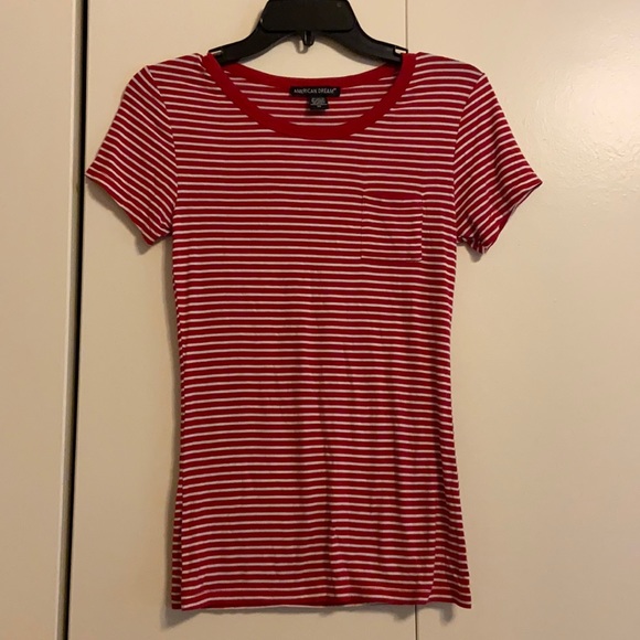 XS Red Stripe T Shirt - Fit T Shirt - Picture 1 of 2